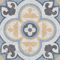 Gạch bông CTS TE-129.7(4-6-13-16) - 4 viên - Encaustic cement tile CTS TE-129.7(4-6-13-16) - 4 tiles